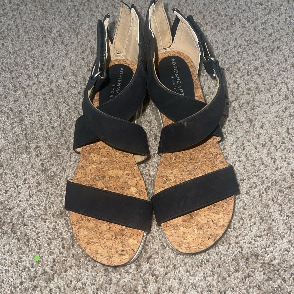 Black Adrienne Vittadini Sport Sandals